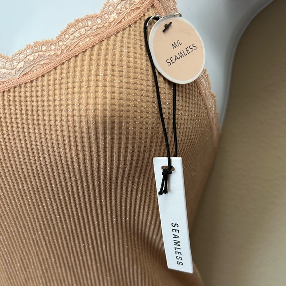 A spaghetti strap bodysuit tan color size medium/large - Picture 3 of 6